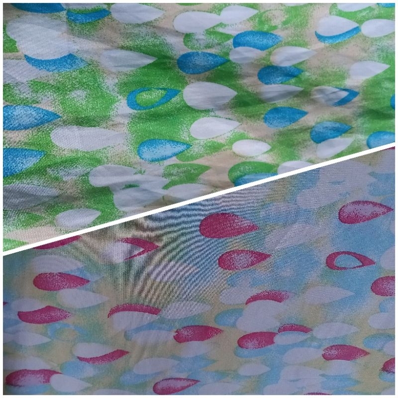 1/2 meter Kain Sifon (2 Warna) | Bahan Sifon | Kain Meteran | Sifon Motif | Bahan Import