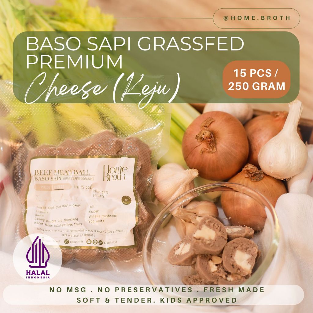 

Bakso Sapi MPASI Grassfed Organik Homebroth (Cheese)