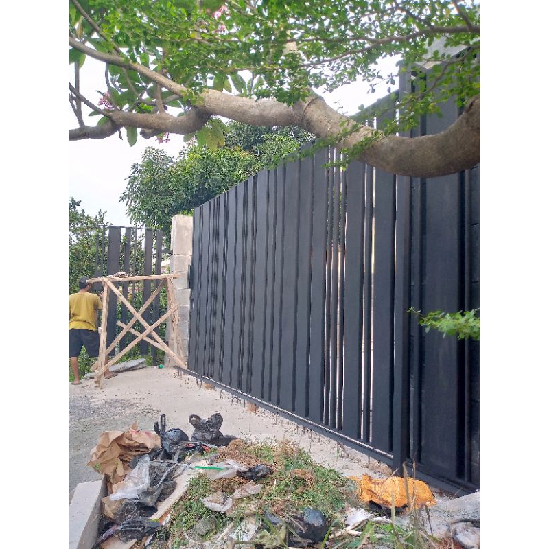 pintu sliding besi plat esser