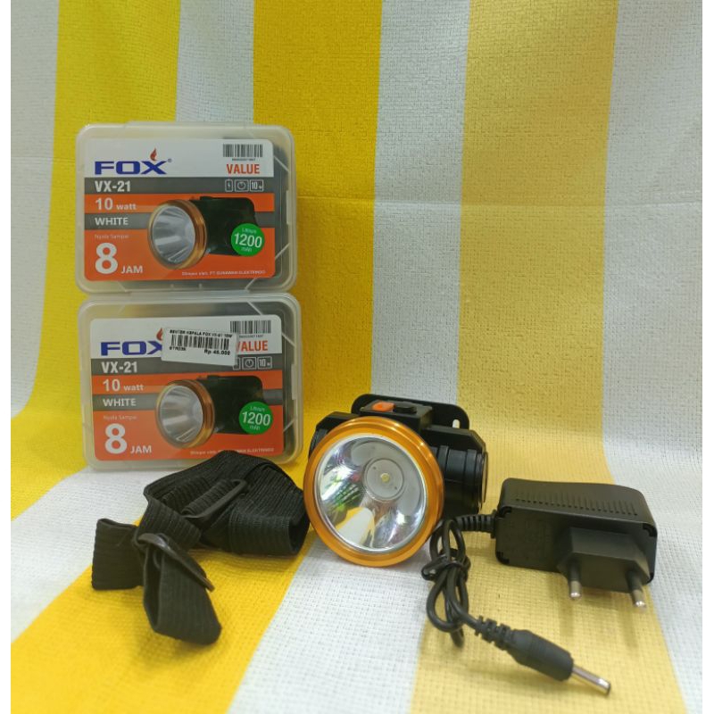 Senter Kepala Fox VX-21 10W / Senter Kepala Fox / Senter Fox VX-21 10W