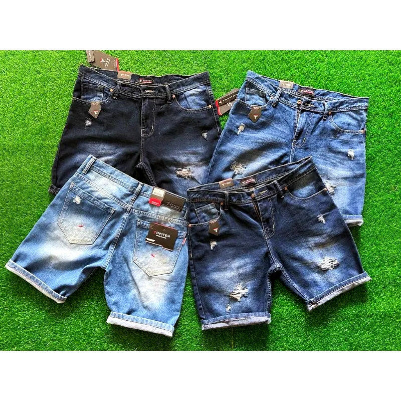 Celana Jeans Pendek Sobek Pria BIG SIZE Jeans Sobek Pria