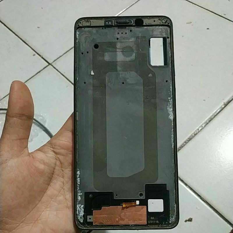 FRAME PLUS BEZZEL BEKAS SAMSUNG A9 2018 TOMBOL KOMPLIT