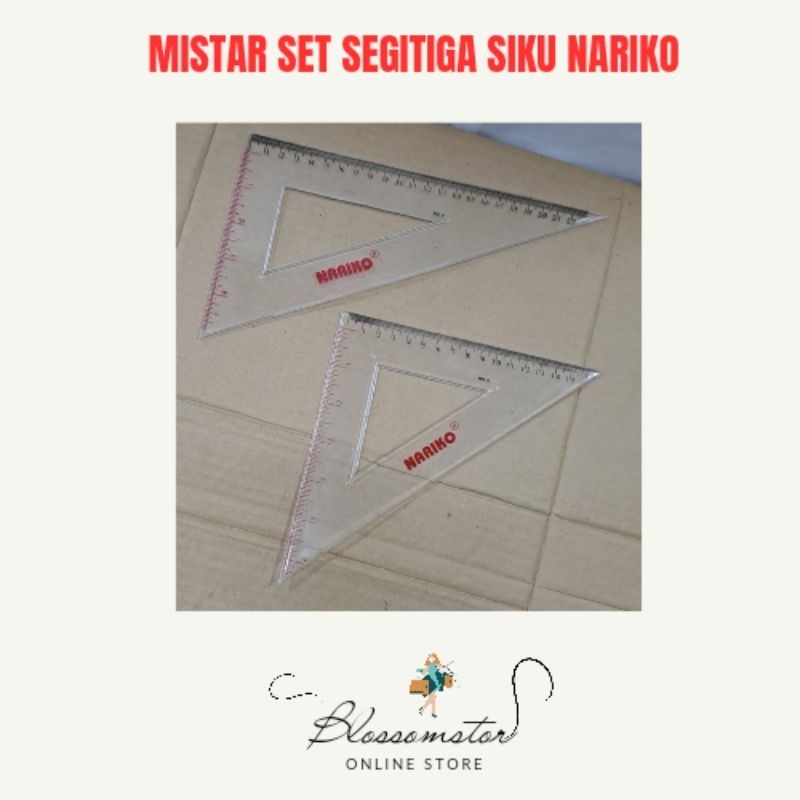 

MISTAR SET SEGITIGA SIKU NARIKO / PENGGARIS / RULER