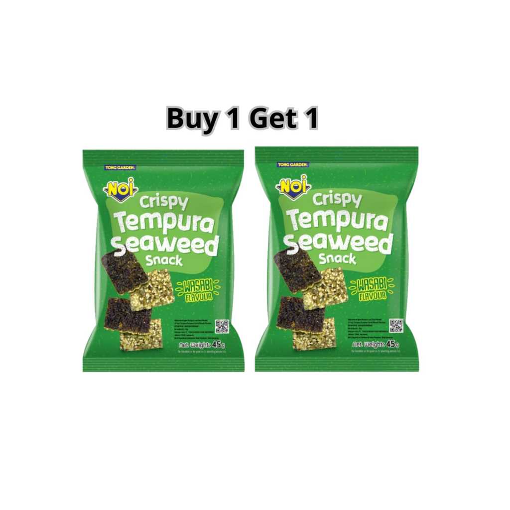 

Tong Garden Buy 1 Get 1 Crispy Tempura Seaweed Wasabi Flavour 45 gr
