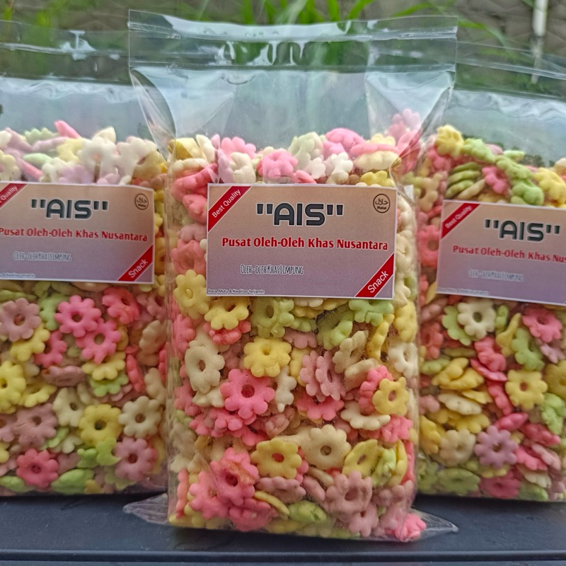 

Snack Ribut Sakura Warna Kemasan 250gr super renyah