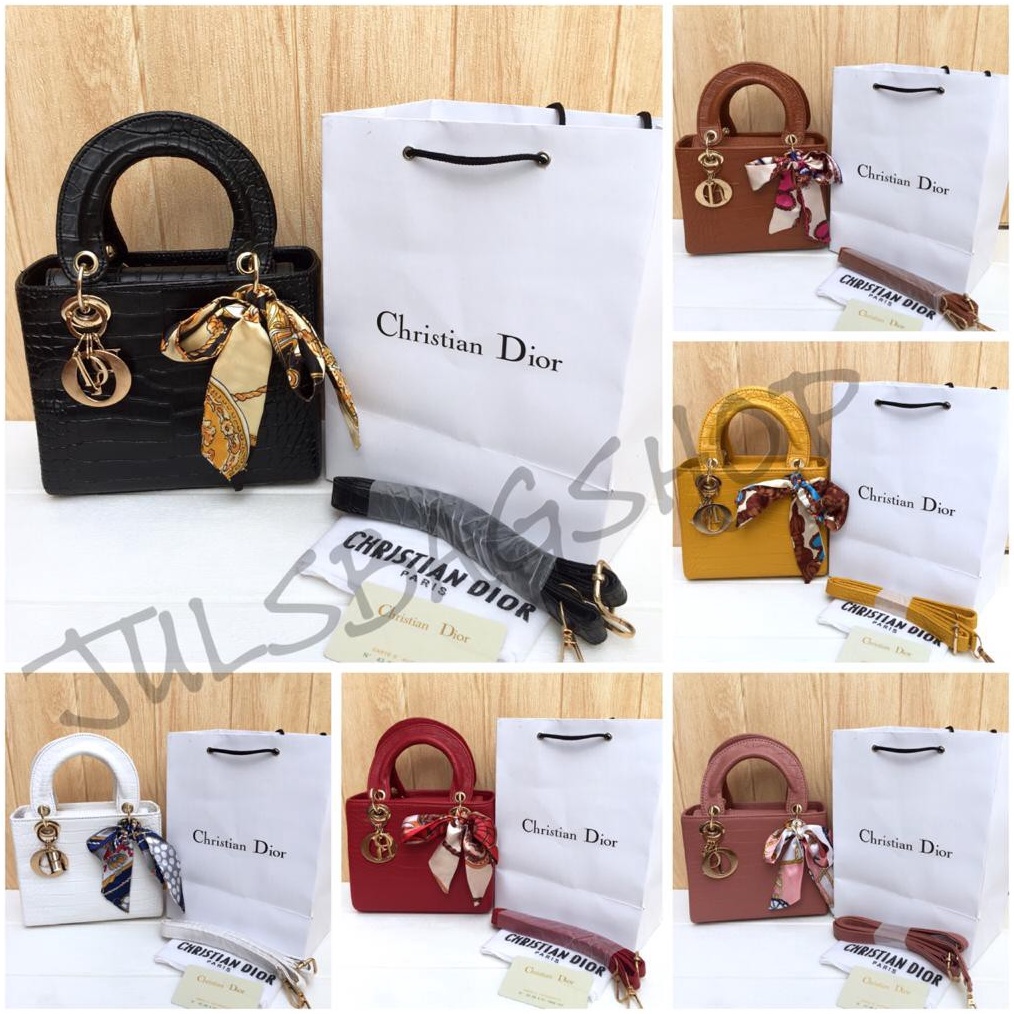 KODE P6X TAS WANITA HANDBAG CD CROCO MINI PREMIUM FREE PAPERBAG IMPORT