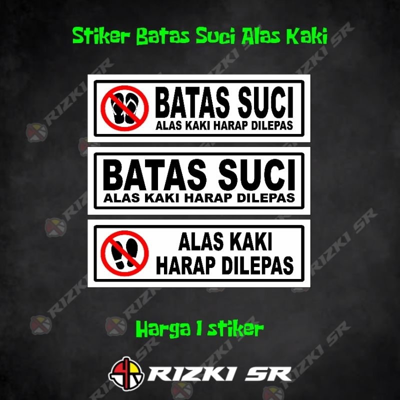 stiker batas suci alas kaki lepas