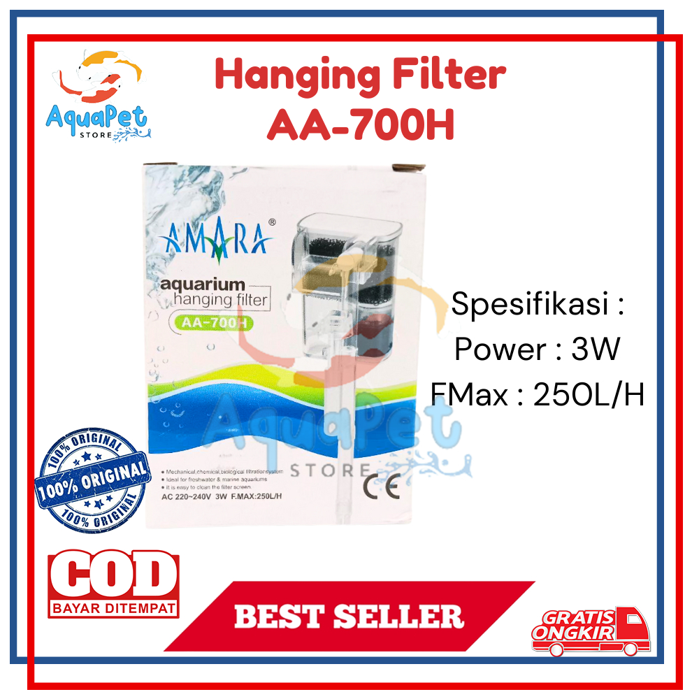 Amara AA-700H AA 700H Filter Aquarium Hanging Filter Aquarium Aquascape