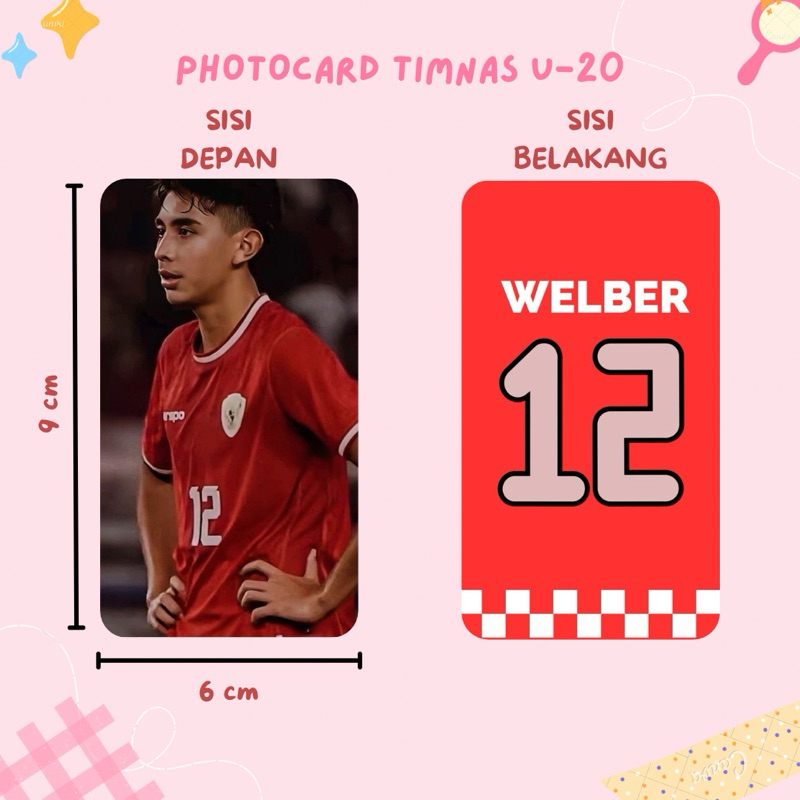 PHOTOCARD TIMNAS INDONESIA U20/PHOTOCARD/PHOTO CARD TIMNAS INDONESIA