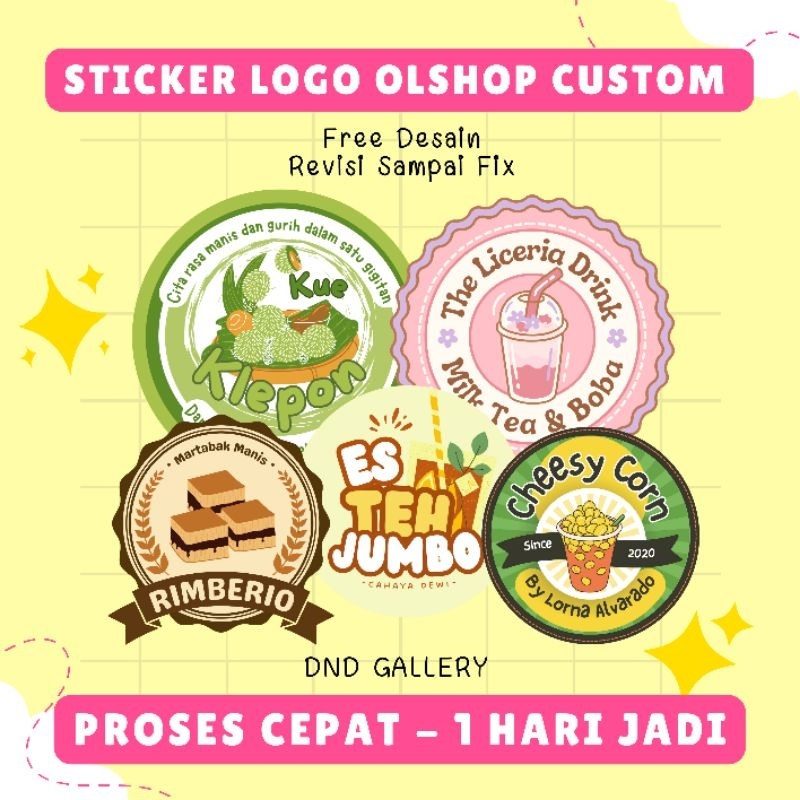 

STICKER LOGO OLSHOP CUSTOM / STICKER CUSTOM / STIKER LOGO OLSHOP / STIKER CUSTOM NAMA / STIKER LINGKARAN / STIKER MURAH MERIAH