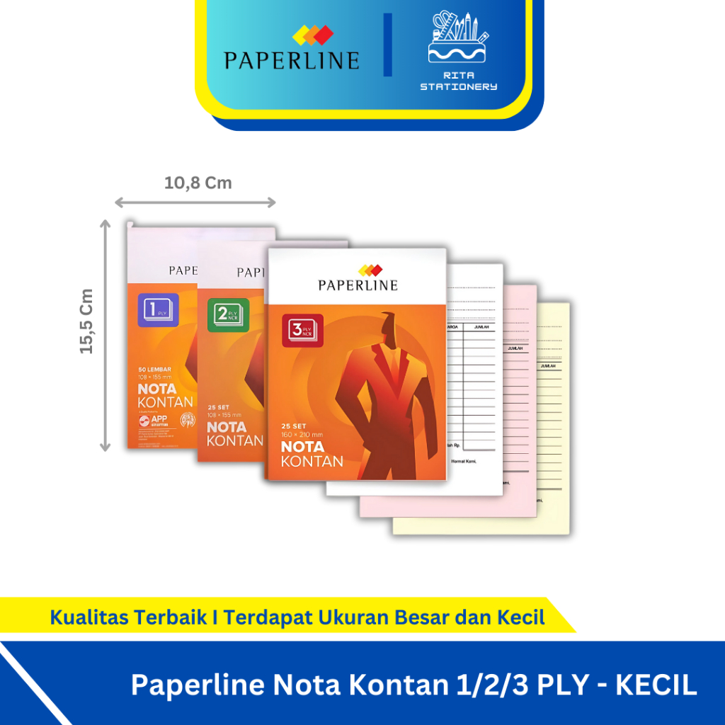 

Paperline Nota Kontan KECIL NCR 1/2/3 PLY - Satuan