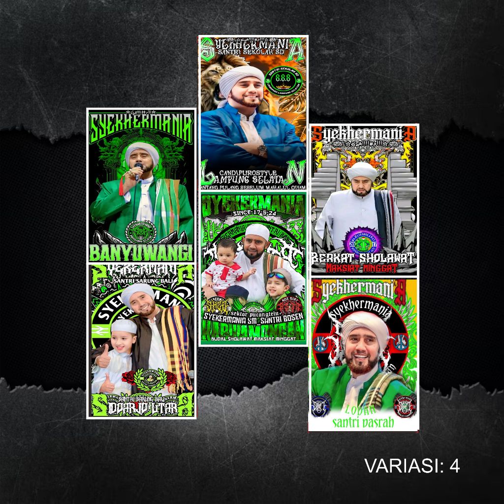 

(isi 30 pcs) Stiker Majelis Syekhermania, Habibsyeh.pecinta habib syeh