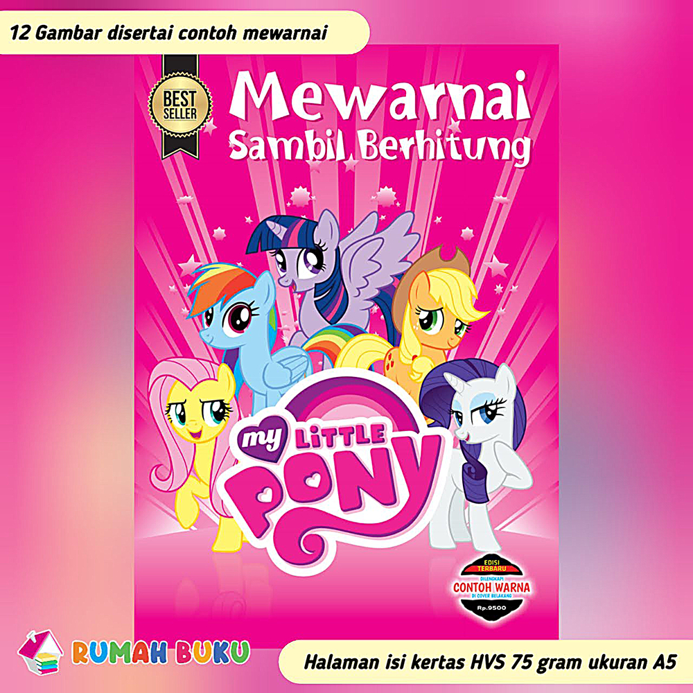 BUKU MEWARNAI KUDA PONY