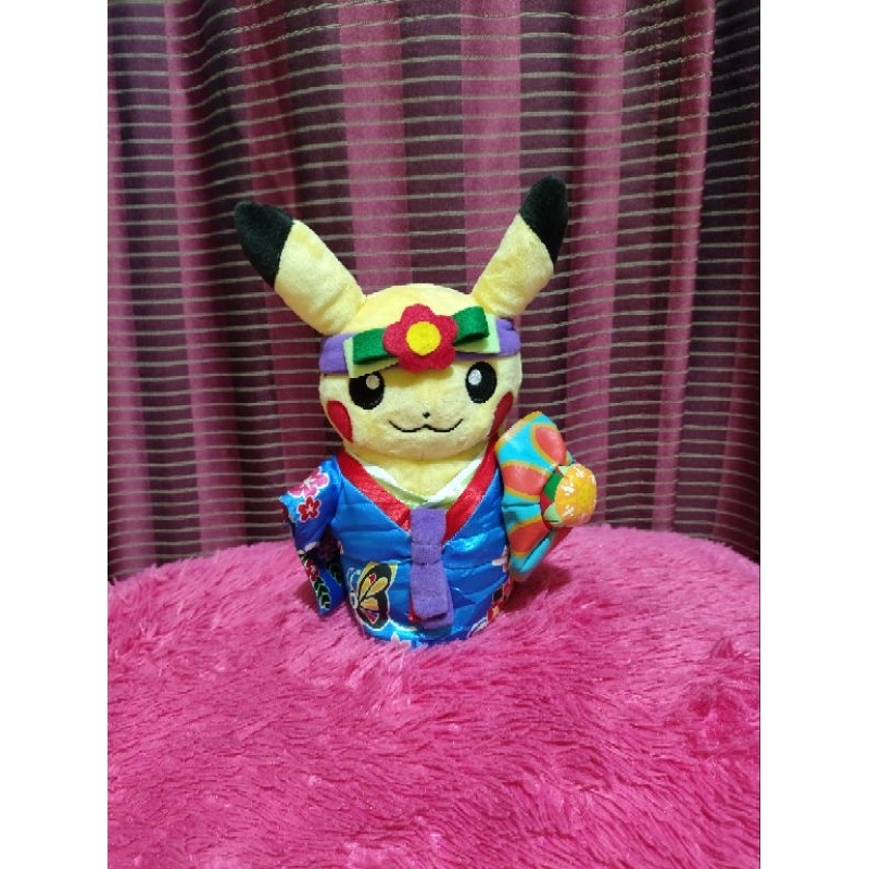 Boneka Pokemon Pikachu Plush Serie Okinawa Ryubu Original