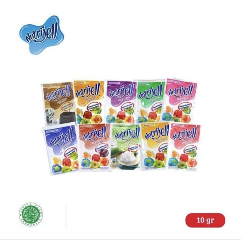 

1 Box isi 12 Nutrijell Jelly Powder / Jeli Serbuk Instan Aneka Rasa 10gr