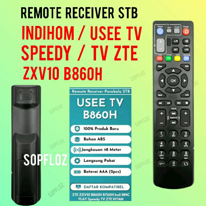 REMOT REMOTE STB ZTE B860 / ZTE B760 INDIHOM INDIHOMEE speedy usee tv