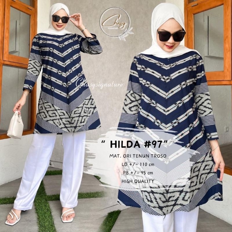 HILDA TUNIK / TUNIK TENUN TROSO ORI / TUNIK BATIK ETNIK WANITA / TUNIK WANITA BAHAN TENUN
