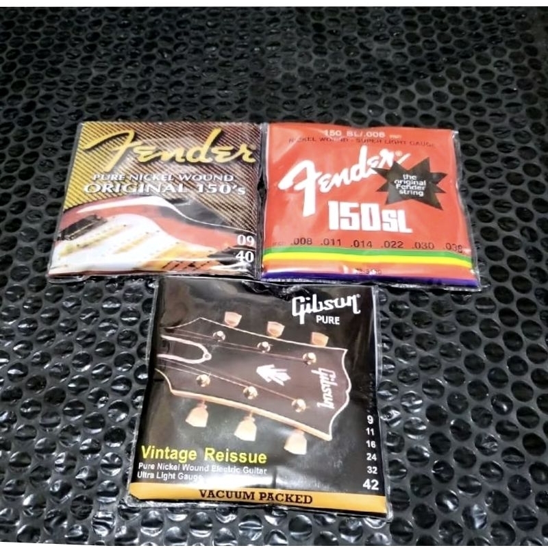 senar gitar elektrik fender Gibson ukuran 08/09