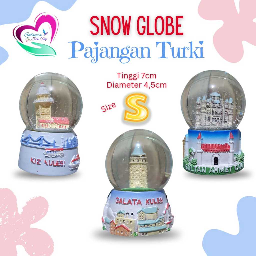 Pajangan Snow Globe Istanbul Size S | Souvenir Turki | Snow Globe Turki