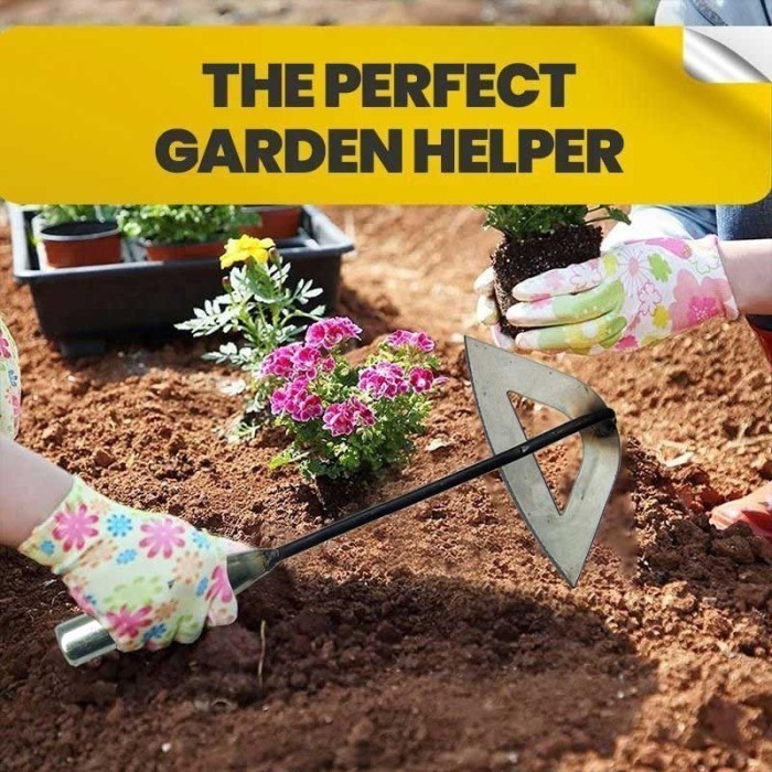 Steel Hardened Hollow Hoe Cangkul Rumput / Gulma Terbaik Import USA