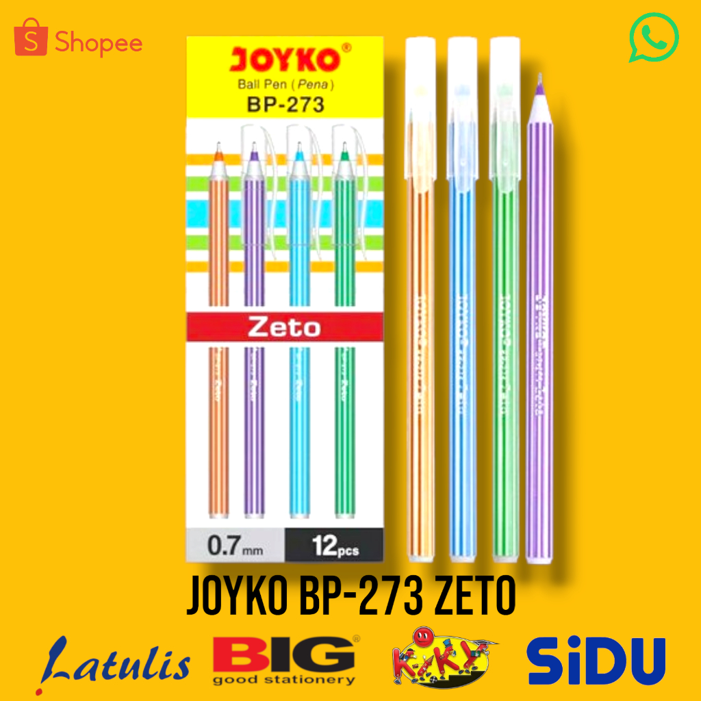 

Ball Pen Pena Pulpen Joyko Bp-273 Zeto 0.7