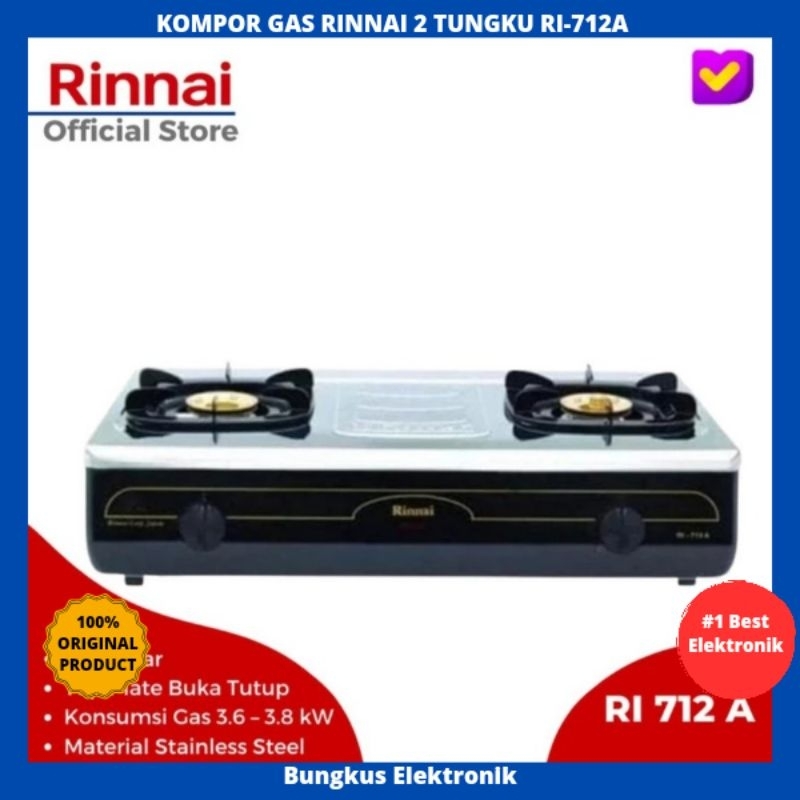 KOMPOR GAS RINNAI JUMBO 2 TUNGKU RI-712A