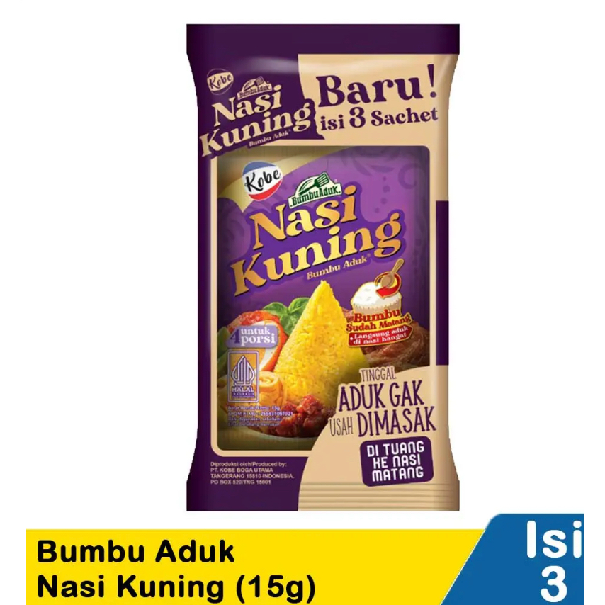 

Kobe Bumbu Aduk Nasi Kuning 3 x 15 Gram