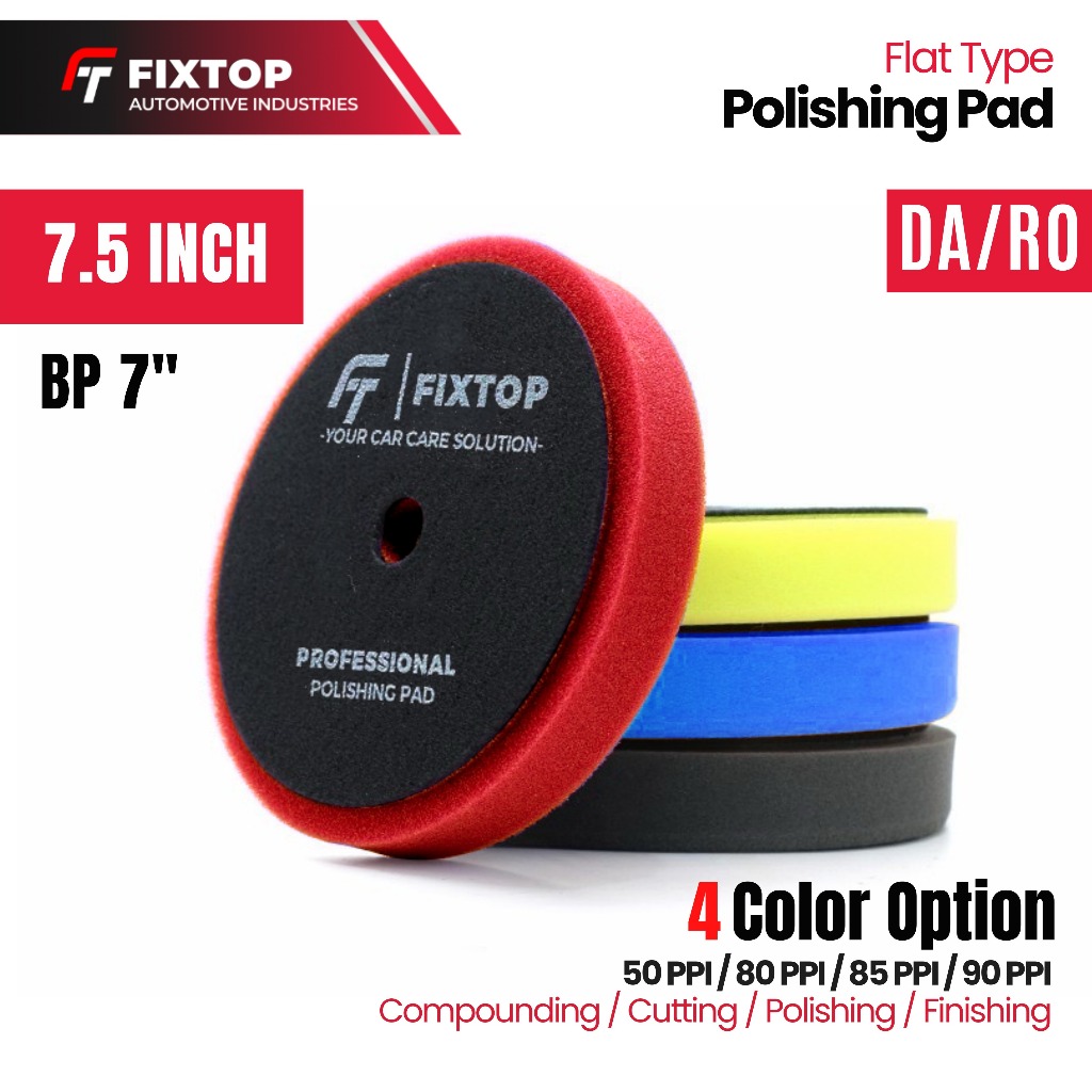 FIXTOP Busa Mesin Poles Mobil 7 Inch DA/RO Spon Foam Pad 7" Poles Dual Action Rotary Germany