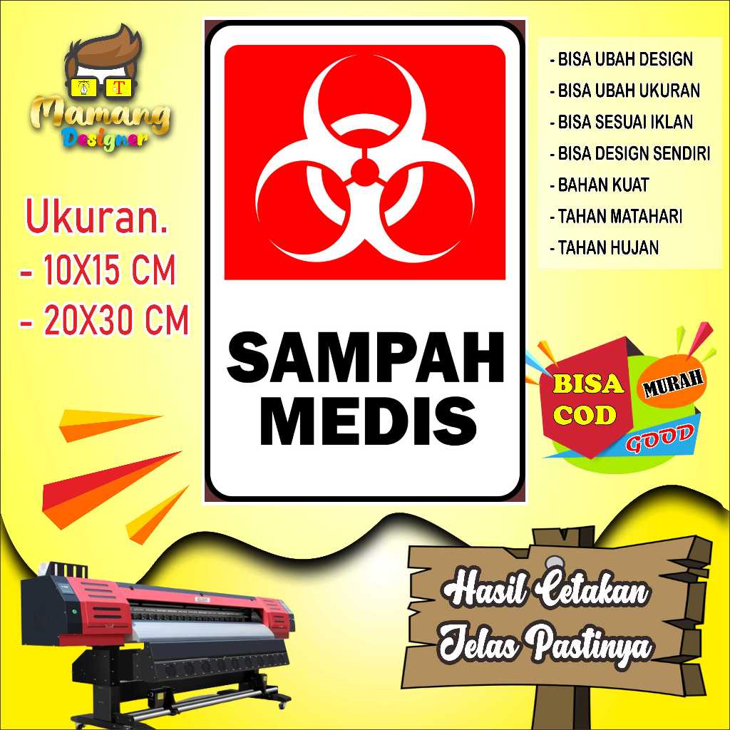 

Cetak Stiker Untuk Tong Sampah Medis Merah bb
