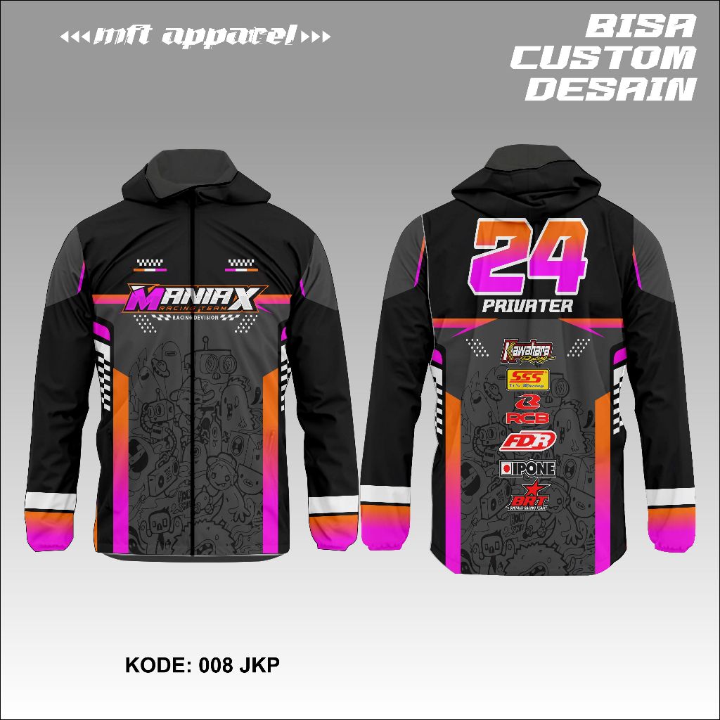 Jaket Racing Taslan Waterproof Jaket Racing Parasut