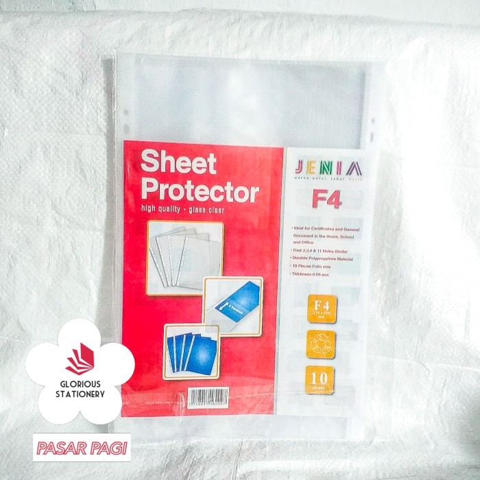 

plastik pp pocket ukuran A4/folio merk Jenia