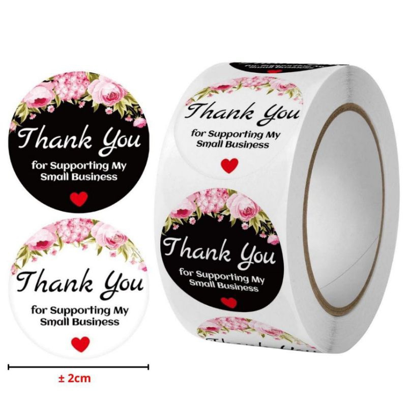 

Stiker Thank you per roll isi 500 pcs