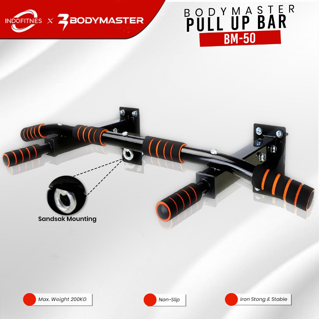 BODYMASTER Pull Up Bar BM-50 BM-P042 BM-P044 Wall Chin Up Pullup Adjustable Door Pull Up Bar Samsak 