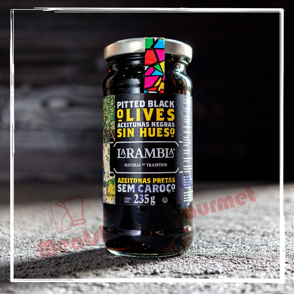 

La Rambla Larambla Pitted Black Olives Zaitun Matang Hitam 235gr