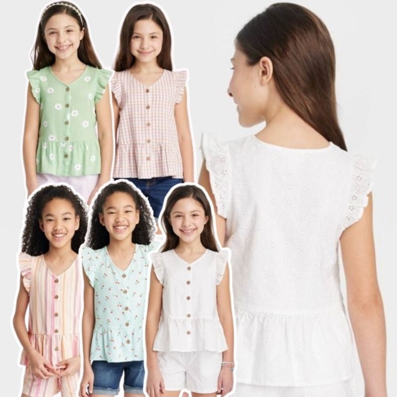 Baju Anak Perempuan Blouse Woven Cnj 4 - 18 tahun