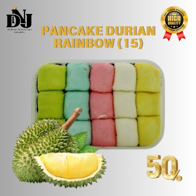 

Pancake Durian Rainbow isi 15