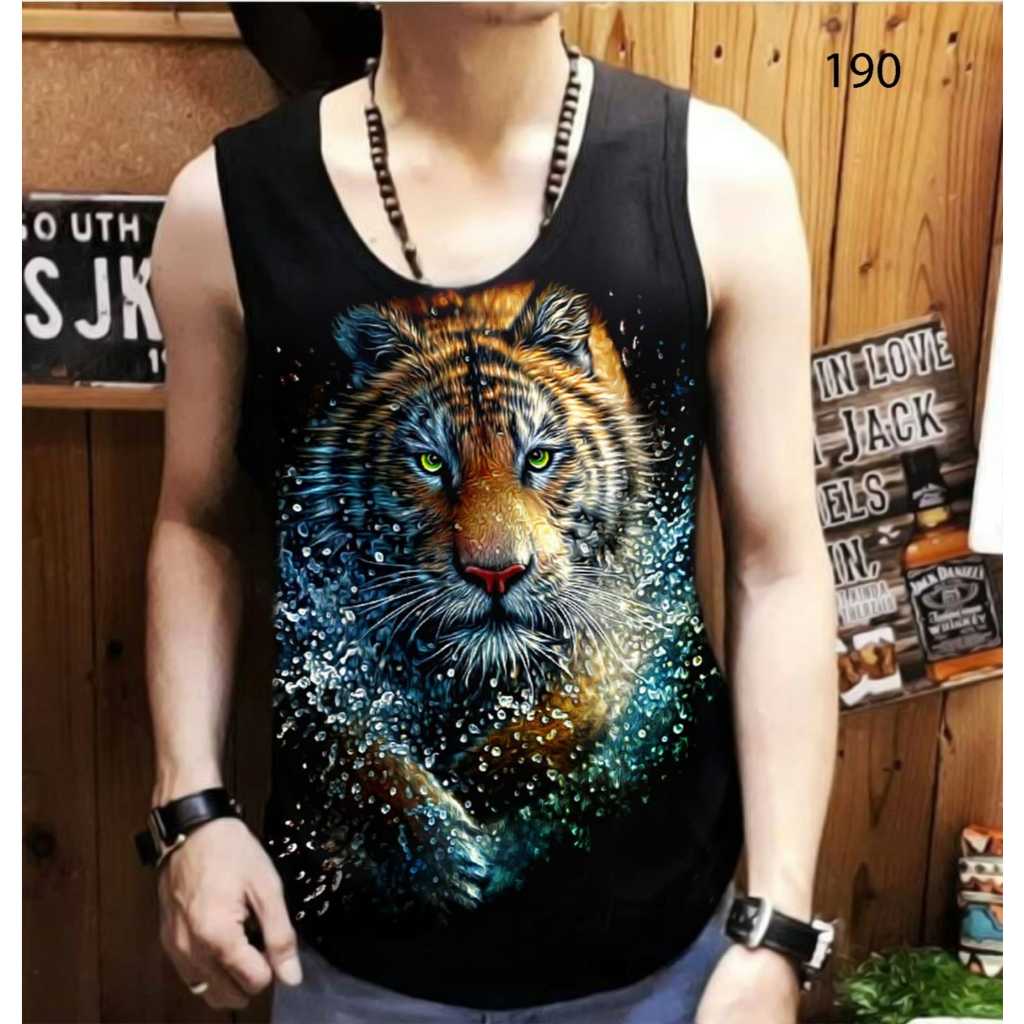 Singlet Lekbong Pria Motif Macan Mc 29 Air