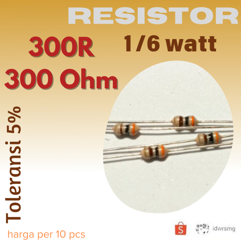 R Resistor 300R R300Ohm 1/6w 300 ohm 300ohm 1/6 watt 5%