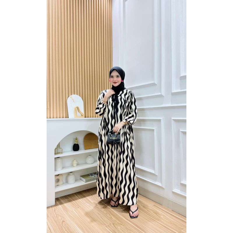baju gamis Savina dress kondangan muslim wanita busui by hd Kanaya ori terbaru kekinian