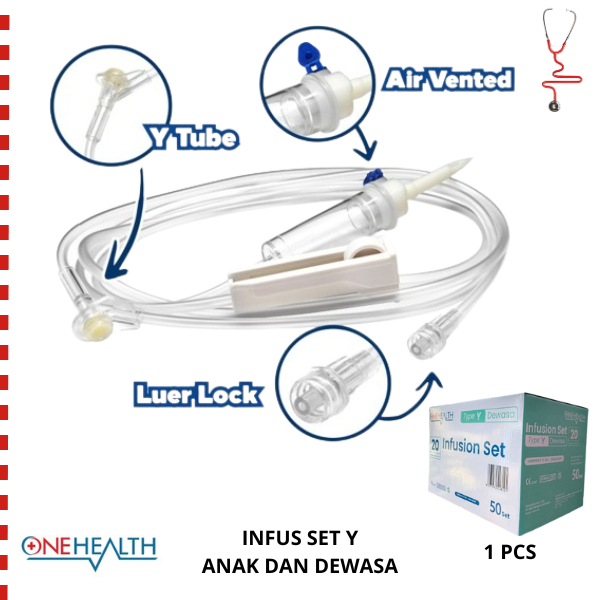 Selang Infus Set Type Y Infusion Anak Dewasa Lengkap Child Adult Lengkap
