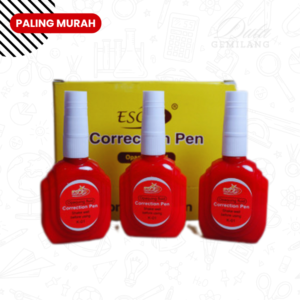 

Tipe ex / Correction pen / Fluid / Paling murah / Botol merah K-01