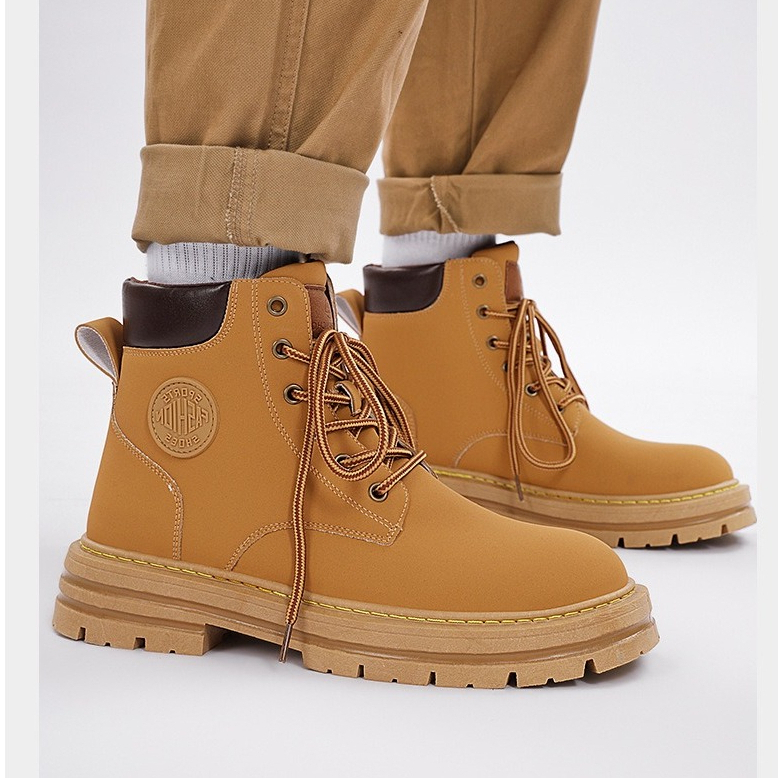 Cuci Gudang Js Sepatu Boots Pria Terbaru Ala Korea Style Sepatu Kerja Pria Sepatu Security Spatu