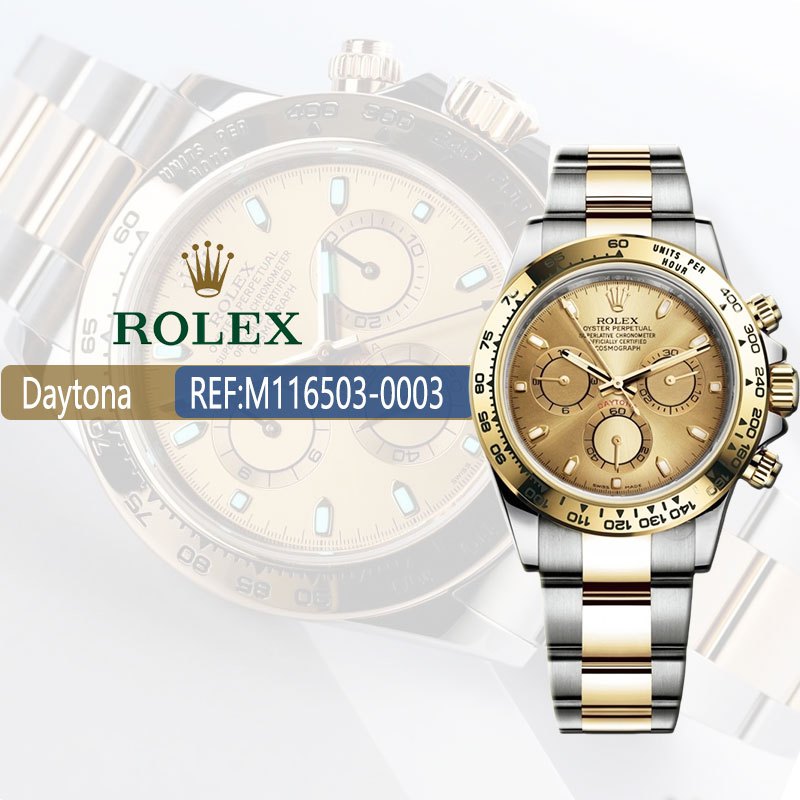 Jam Tangan Pria Rolex Cosmograph Daytona M116503-0003 40mm 18ct gold Waterproof 904L Oystersteel bra