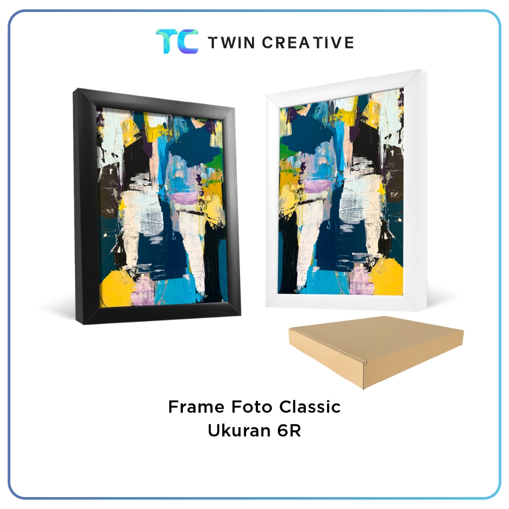 Foto Frame Dinding Aesthetic Frame Meja Minimalis Ruang Bingkai Fiber  - Foto Frame Classic 6R Tebal