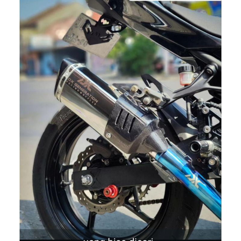 knalpot RVR long SE fullsystem ( header blue)cbr250, newninja, ninja fi, r25, mt25