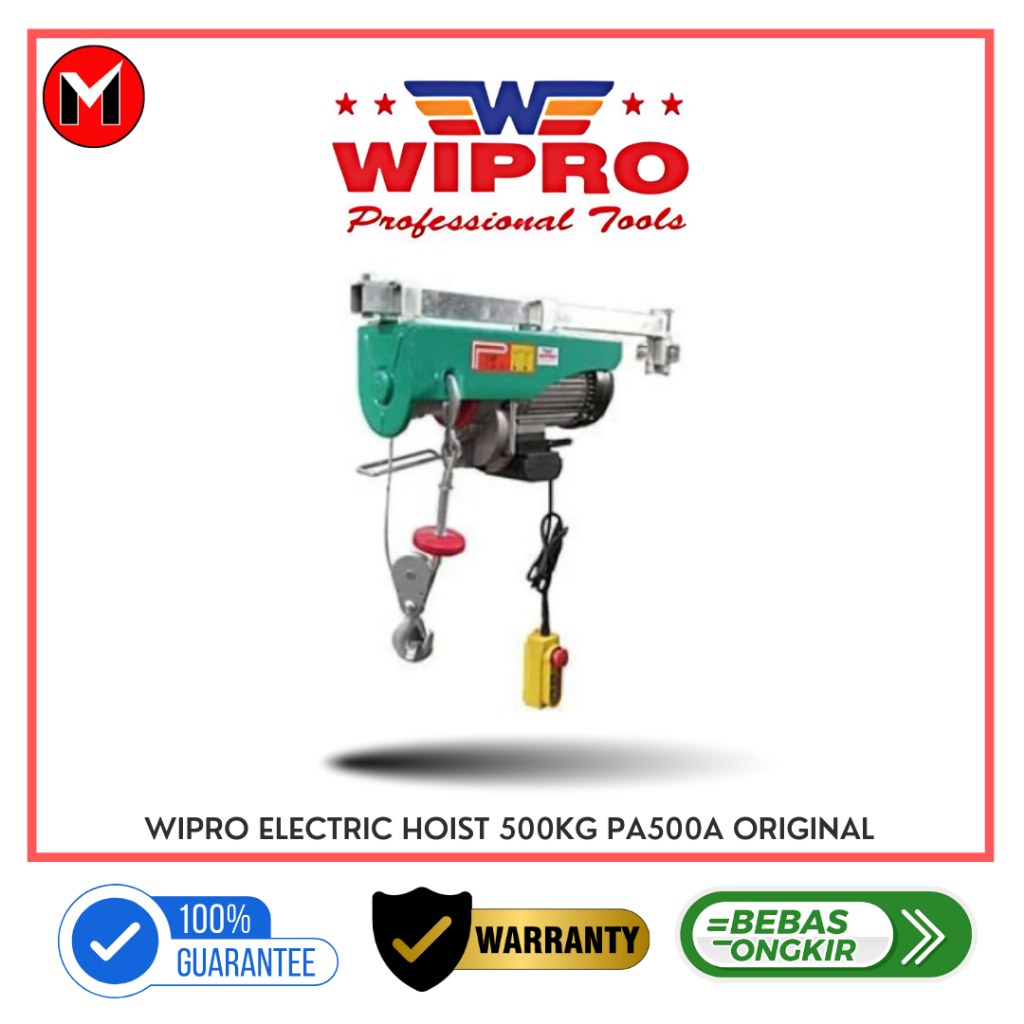 WIPRO ELECTRIC HOIST 500KG PA500A ORIGINAL - KATROL LISTRIK/CHAIN BLOCK/CRANE