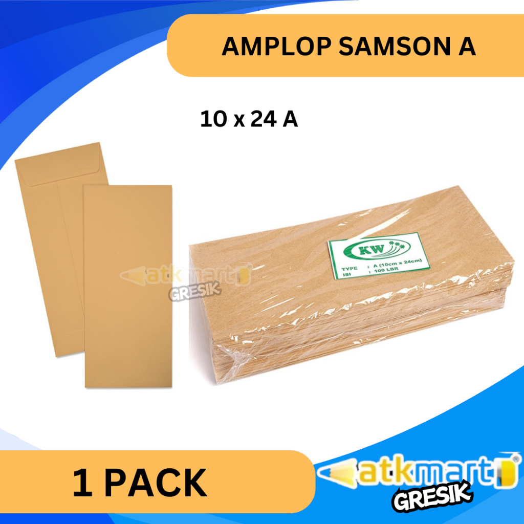 

(TERMURAH) AMPLOP SAMSON 1 PACK AMPLOP COKLAT AMPLOP UANG 10 x 24 A 1 PACK ISI 100 LEMBAR
