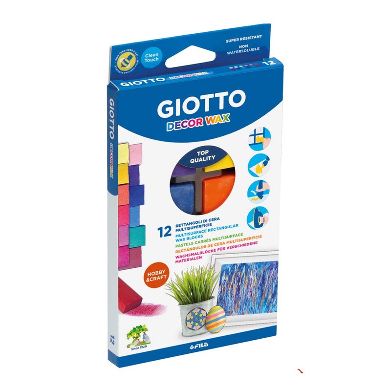 

Giotto Decor Wax Crayon Block 12 Colours