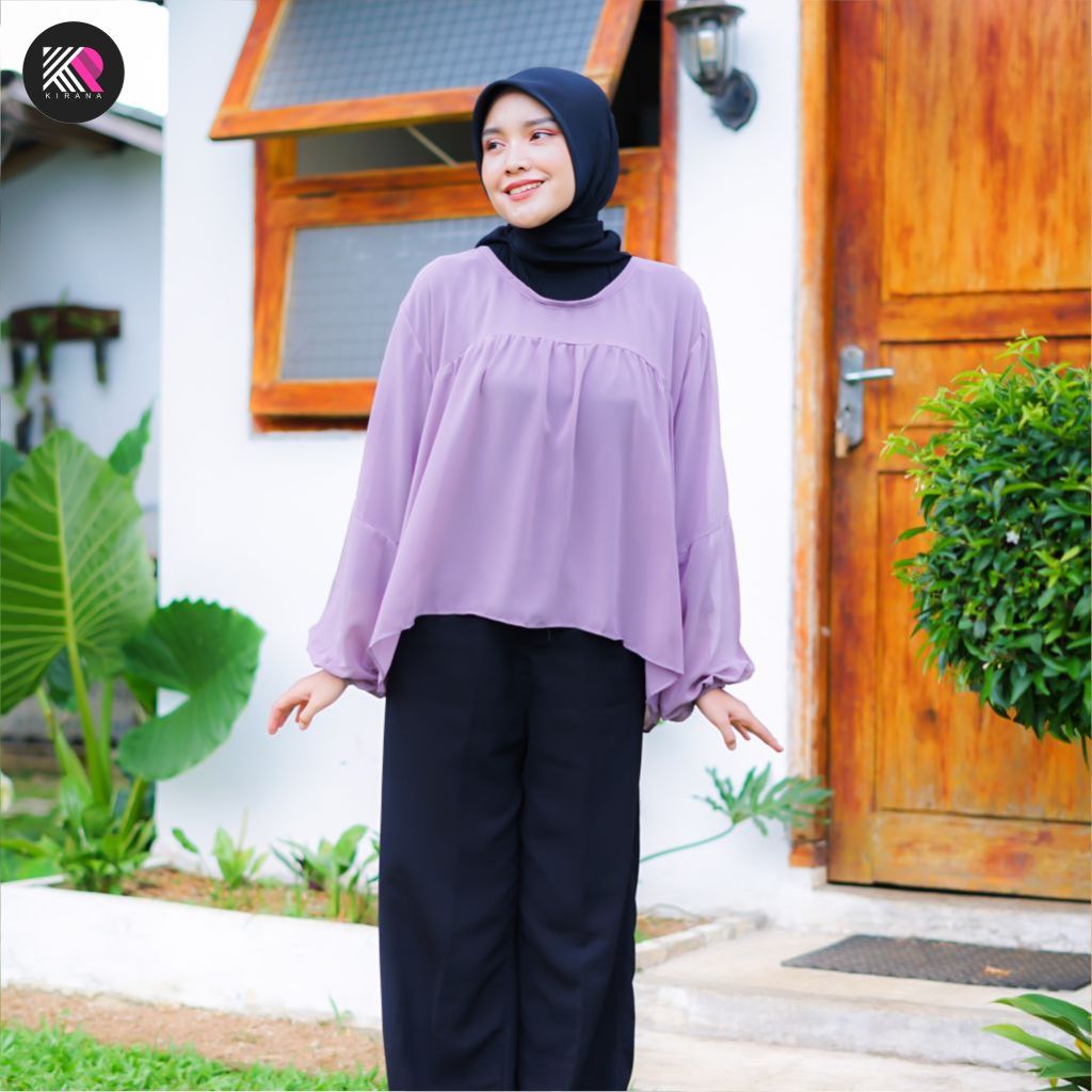 𝗞𝗜𝗥𝗔𝗡𝗔 Dealova Blouse Outer Atasan Wanita Ceruty Babydoll Premium
