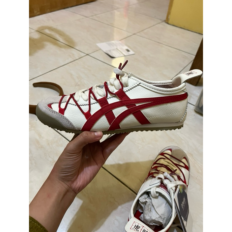 New Sepatu Sneakers Onitsuka Tiger Mexico 66 Lunar New Year Original / Rare Red